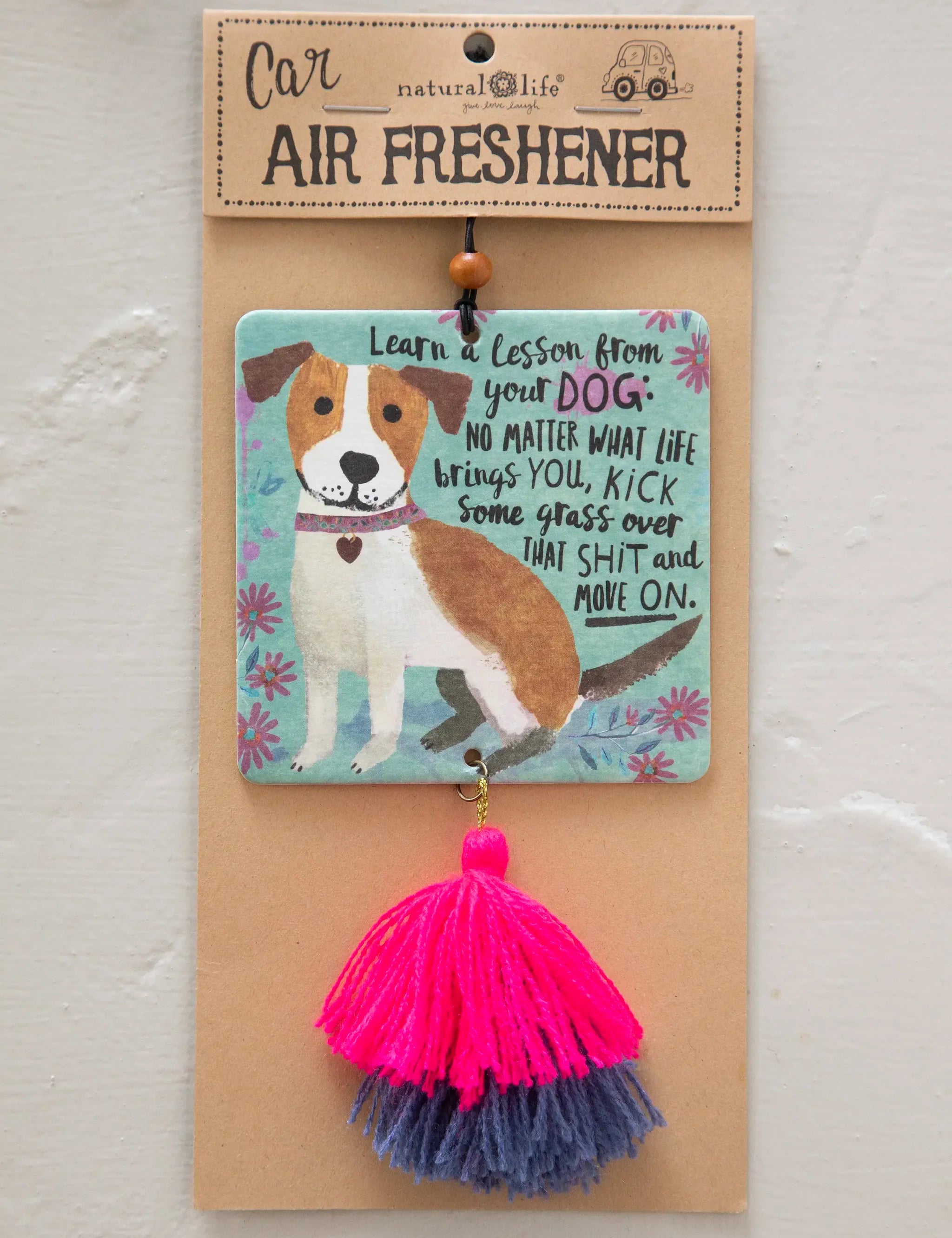 Natural Life Car Air Freshener - Lesson From Your Dog - Lace and Grace Boutique