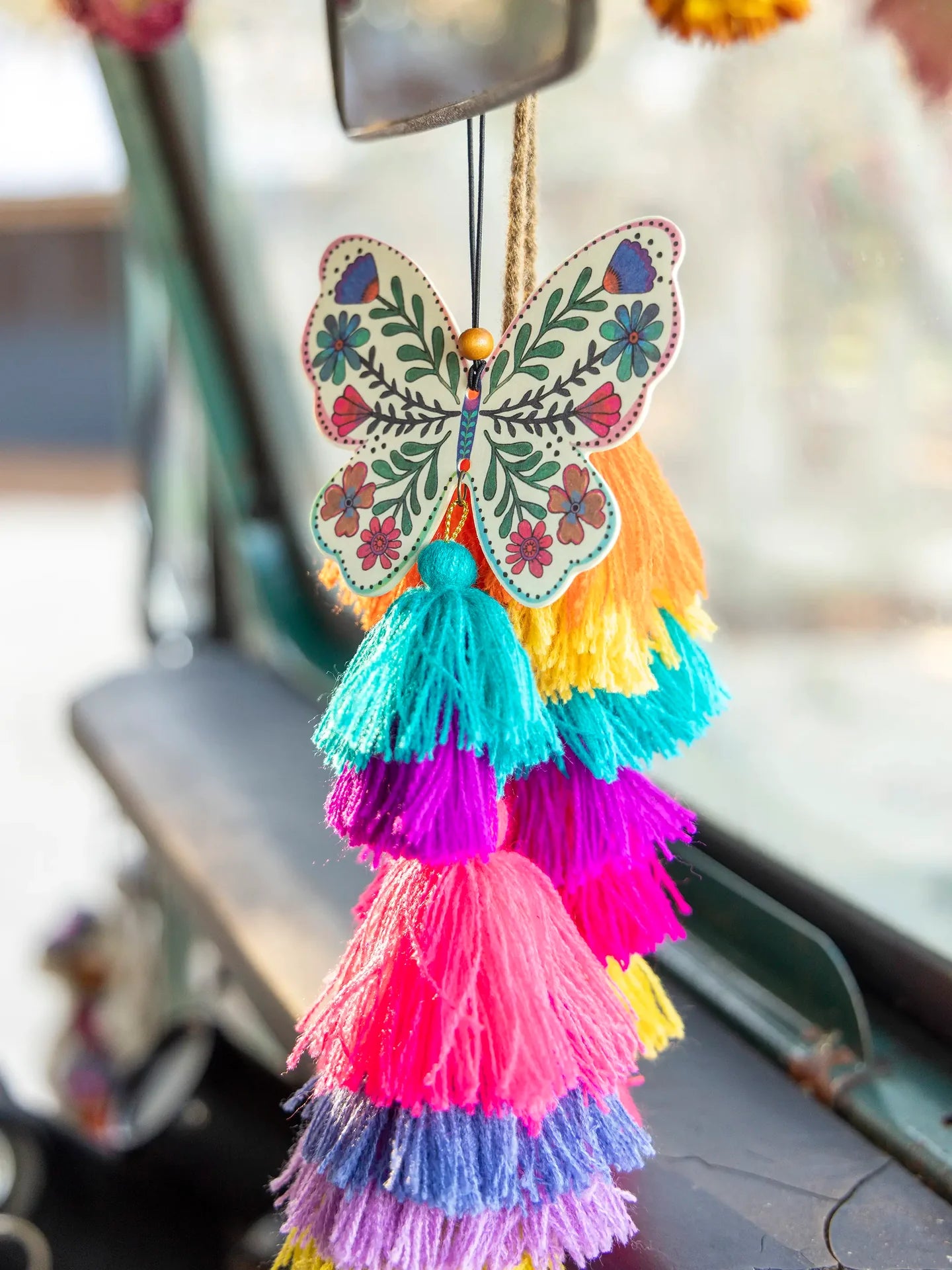 Natural Life Car Air Freshener - Cream Butterfly - Lace and Grace Boutique