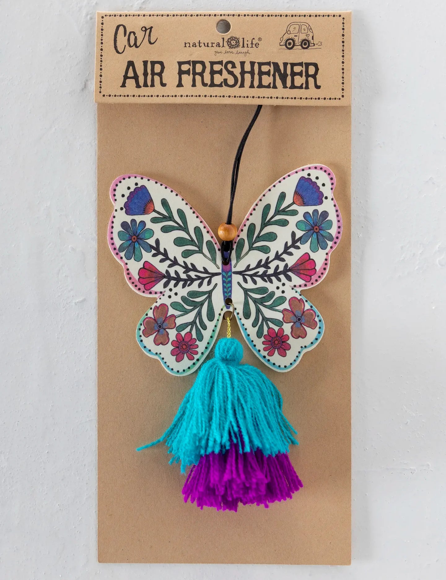 Natural Life Car Air Freshener - Cream Butterfly - Lace and Grace Boutique