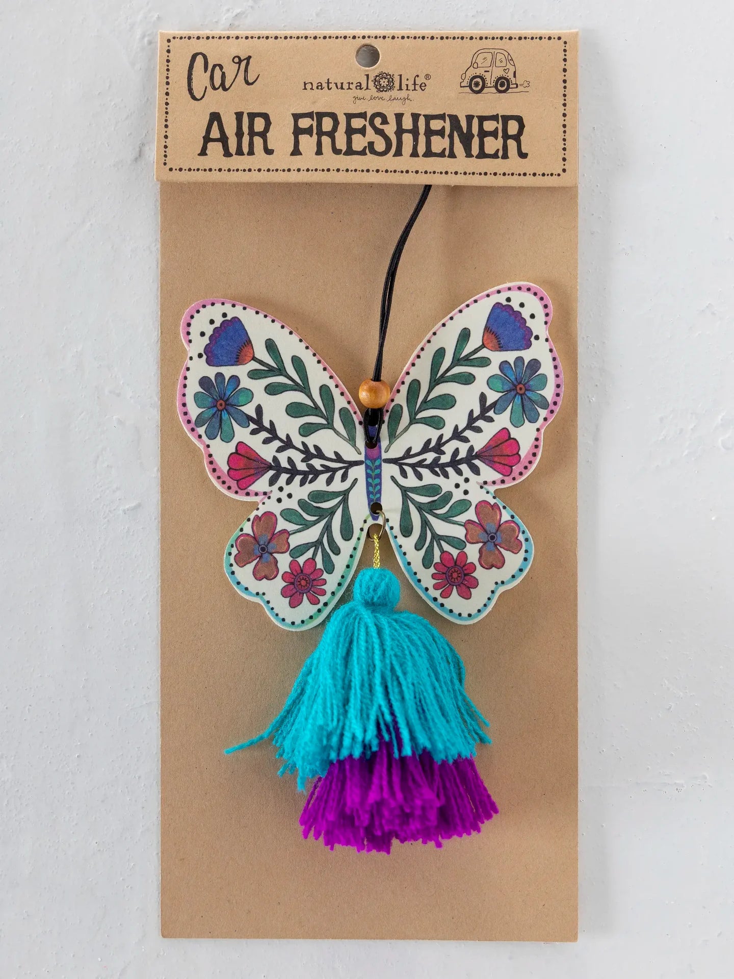 Natural Life Car Air Freshener - Cream Butterfly - Lace and Grace Boutique