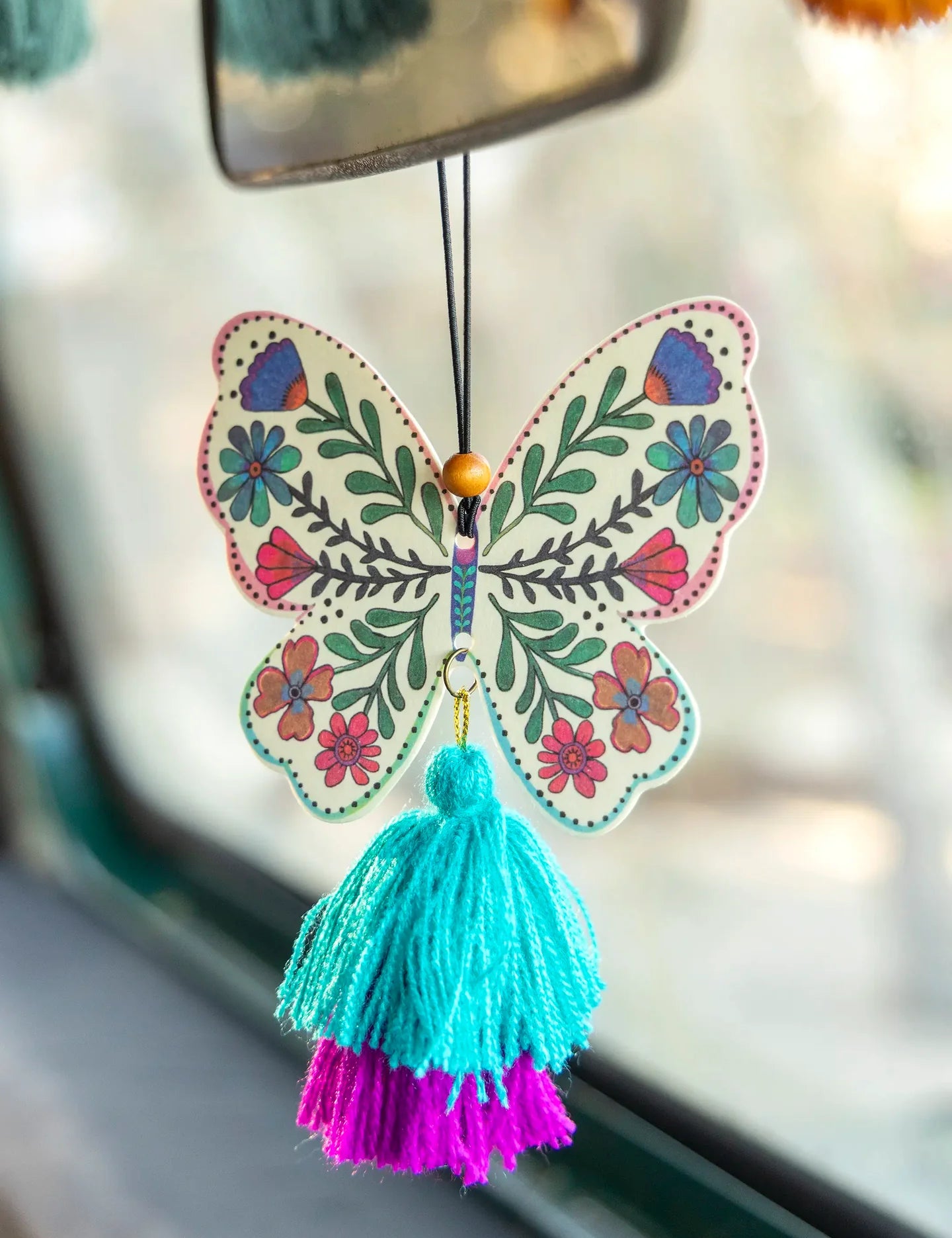 Natural Life Car Air Freshener - Cream Butterfly - Lace and Grace Boutique