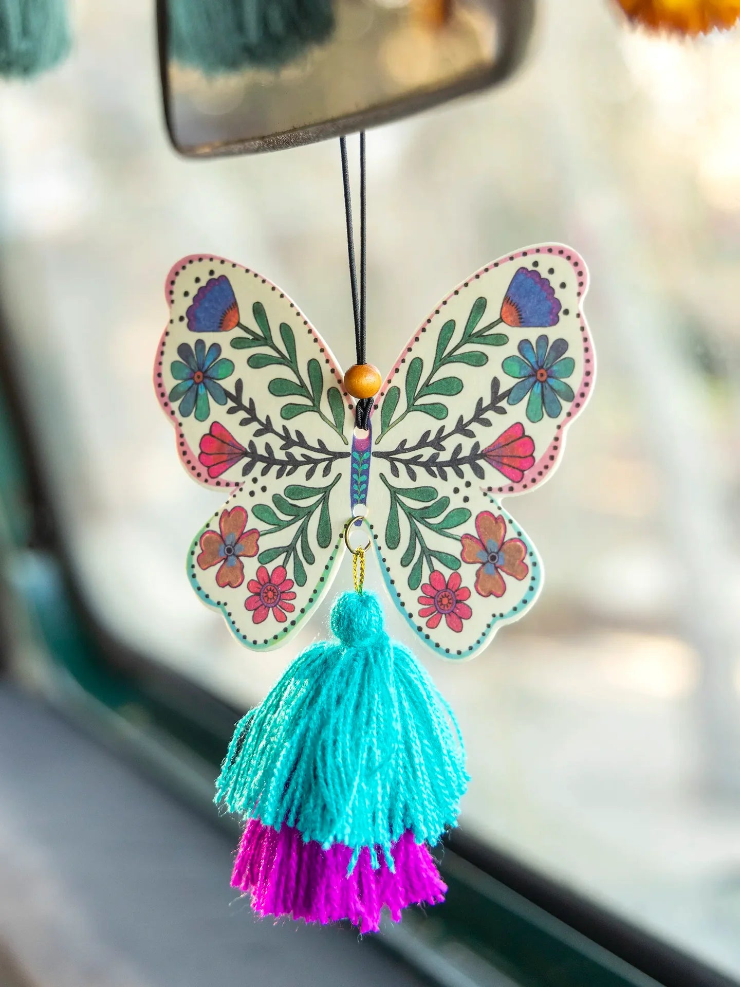 Natural Life Car Air Freshener - Cream Butterfly - Lace and Grace Boutique