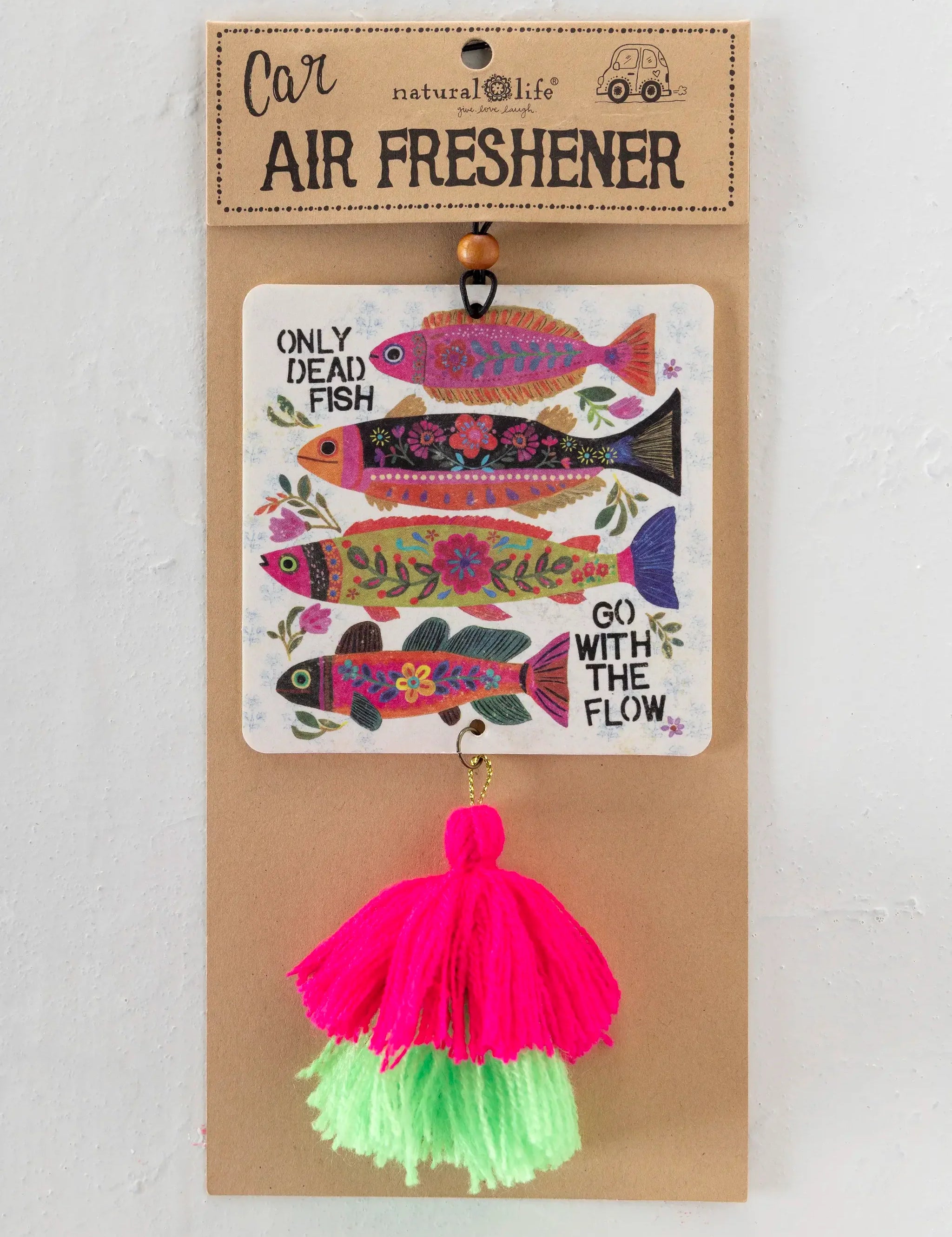 Natural Life Car Air Freshener - Go With The Flow - Lace and Grace Boutique