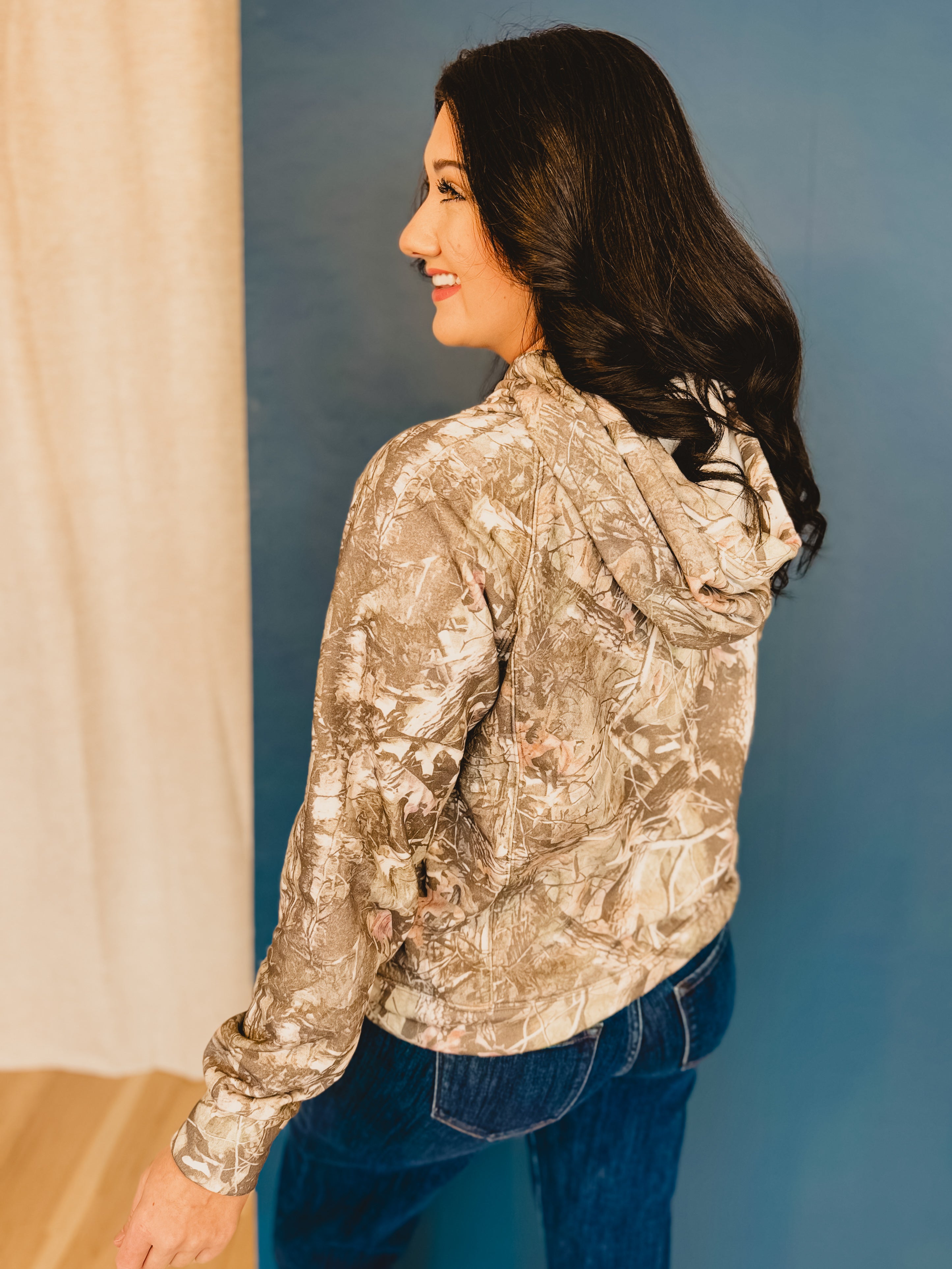 Woodland Camo French Terry Hoodie - Lace and Grace Boutique