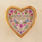 Natural Life Wooden Heart Surprise Candle