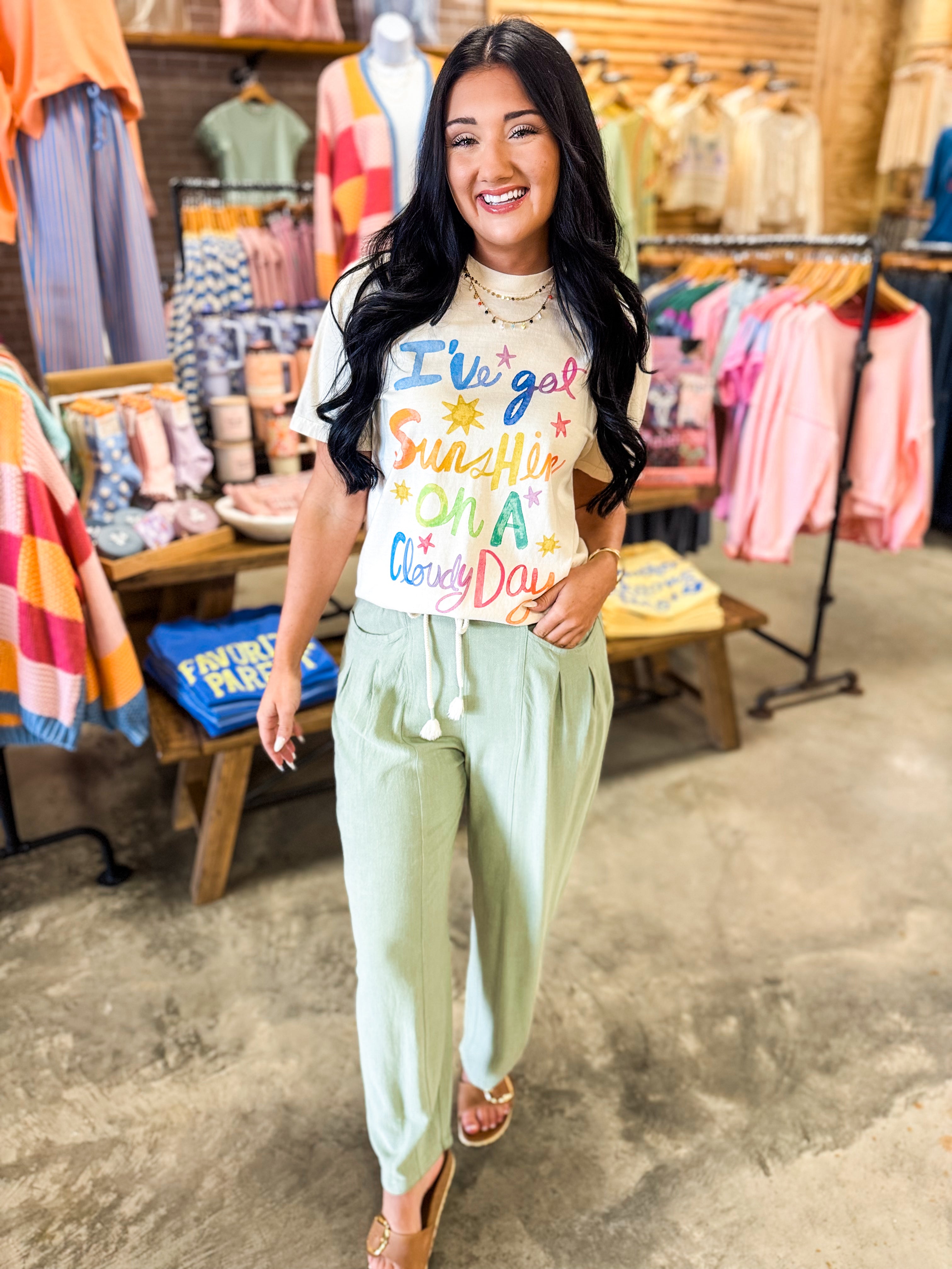 I've Got Sunshine Graphic Tee - Ivory - Lace and Grace Boutique