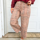 Vintage Floral Tapestry Printed Barrel Pants - Multi