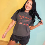 Here For The Red Legs Tee - Charcoal - Lace and Grace Boutique