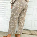 Hidden Sammie Cropped Barrel Jeans - Tan Camo - Lace and Grace Boutique