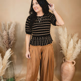 Effortless Elegance Wide-Leg Pants - Tawny Brown