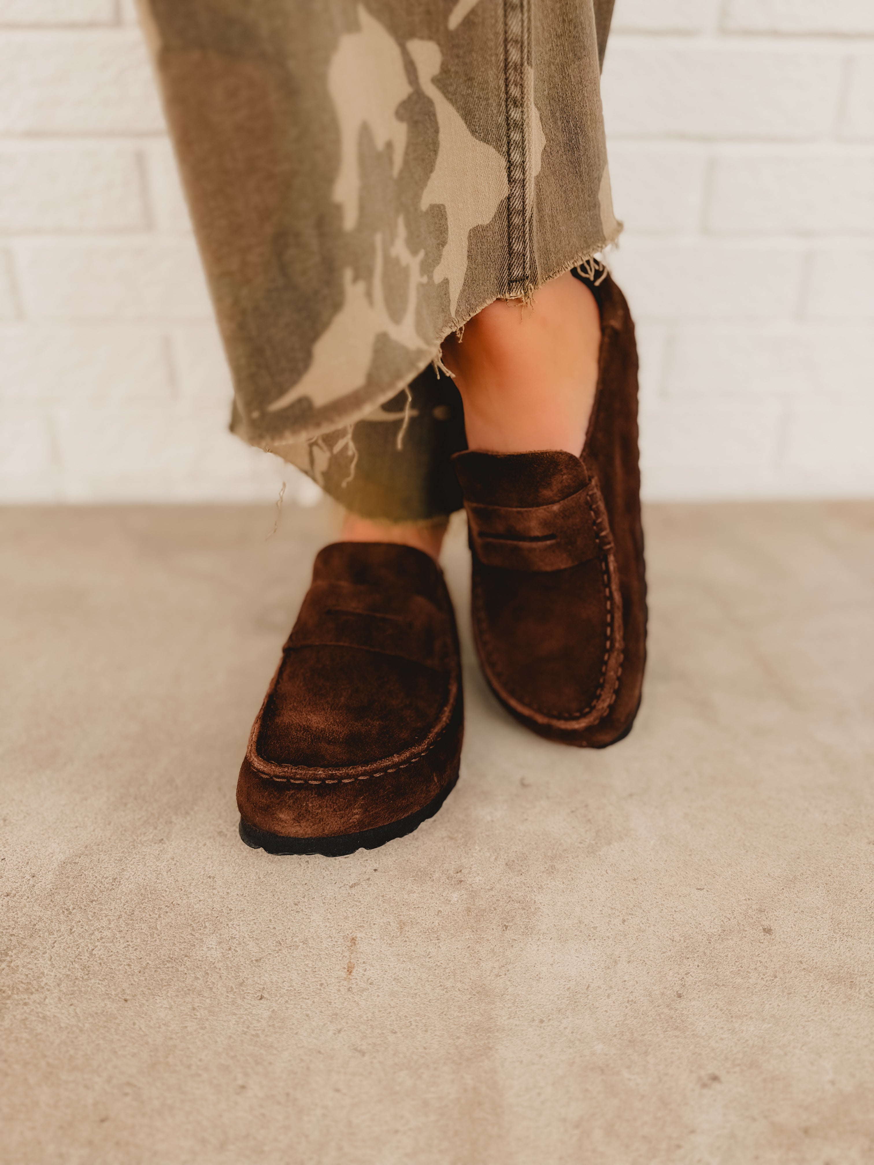 Birkenstock Naples Wrapped Suede Leather Clog - Carafe - Lace and Grace Boutique