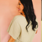 Textured Knit Loose Fit Set - Sage