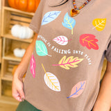 Everything Is Falling Into Place Graphic Tee - Espresso
