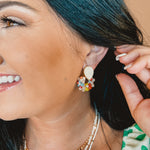 Beaded Cluster Earrings - Lace and Grace Boutique