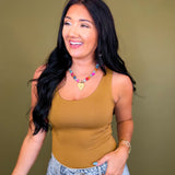 Basic Scoop Neck Tank - Barley