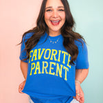 Favorite Parent Graphic Tee - Blue/Yellow - Lace and Grace Boutique