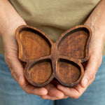 Natural Life Carved Wood Trinket Dish - Butterfly - Lace and Grace Boutique