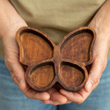Natural Life Carved Wood Trinket Dish - Butterfly - Lace and Grace Boutique