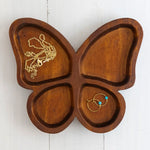 Natural Life Carved Wood Trinket Dish - Butterfly - Lace and Grace Boutique