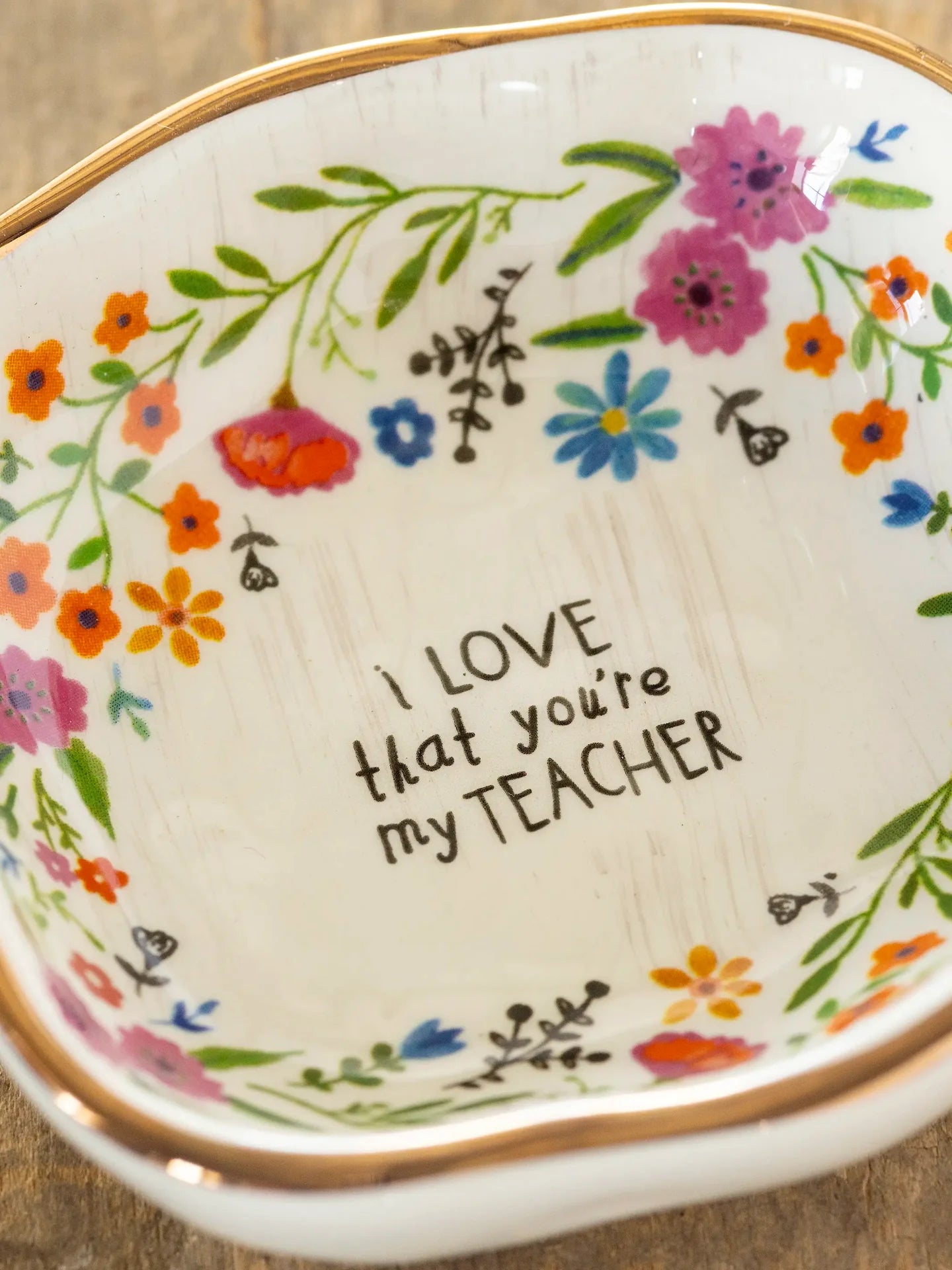 Natural Life Antiqued Trinket Bowl - Teacher - Lace and Grace Boutique