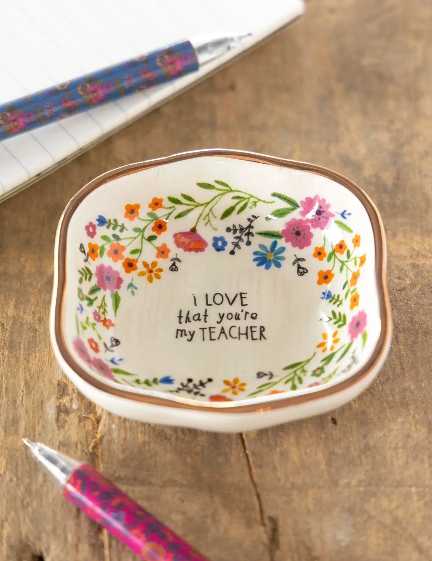 Natural Life Antiqued Trinket Bowl - Teacher - Lace and Grace Boutique
