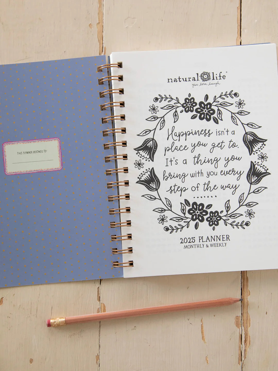 Natural Life 2025 12 Month Planner - Lace and Grace Boutique