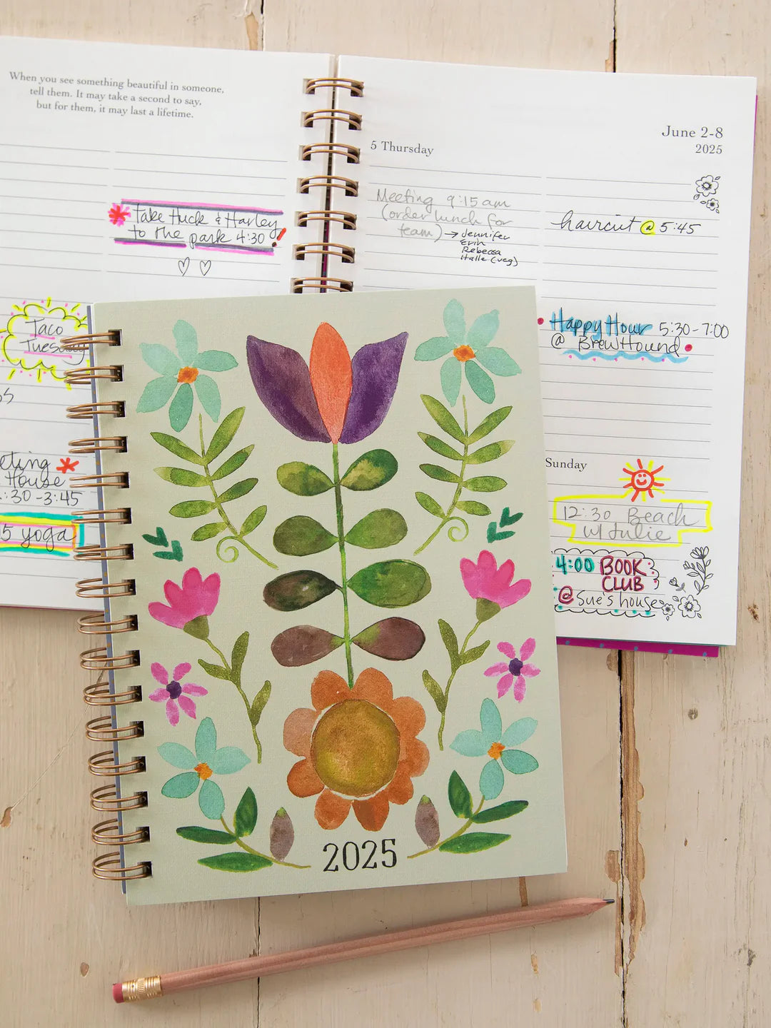 Natural Life 2025 12 Month Planner - Lace and Grace Boutique