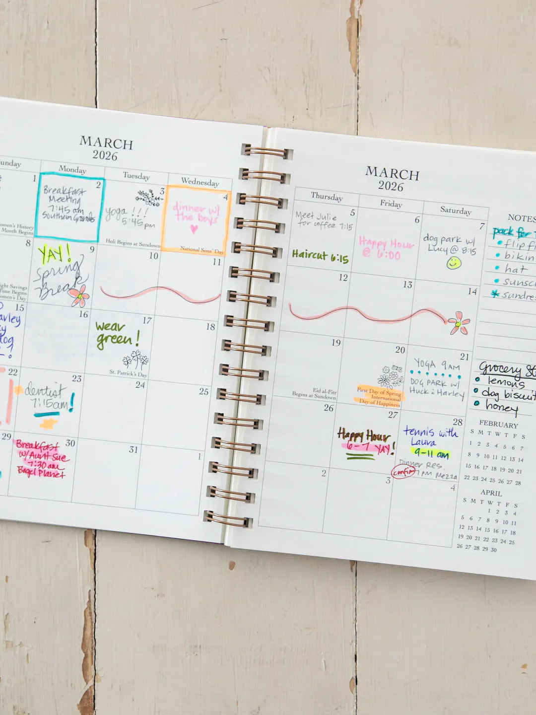 Natural Life 2026 12 Month Planner - Water Your Dreams - Lace and Grace Boutique