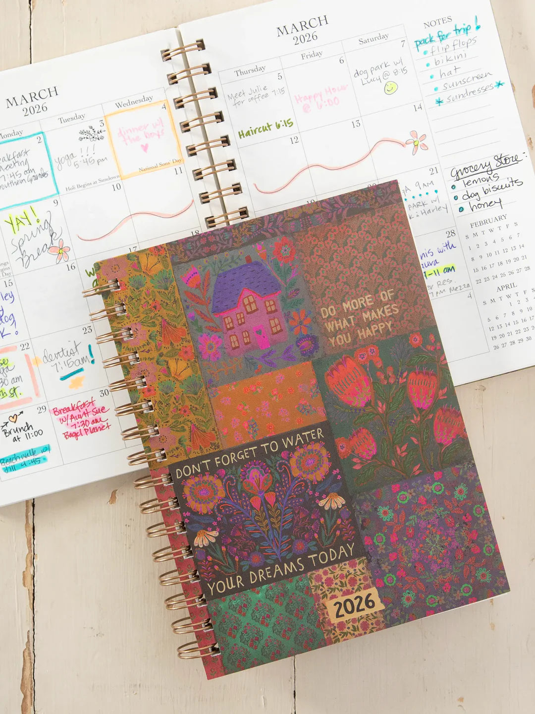 Natural Life 2026 12 Month Planner - Water Your Dreams - Lace and Grace Boutique