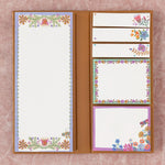 Natural Life Sticky Note Book - Mustard Folk Flower - Lace and Grace Boutique