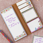 Natural Life Sticky Note Book - Mustard Folk Flower - Lace and Grace Boutique