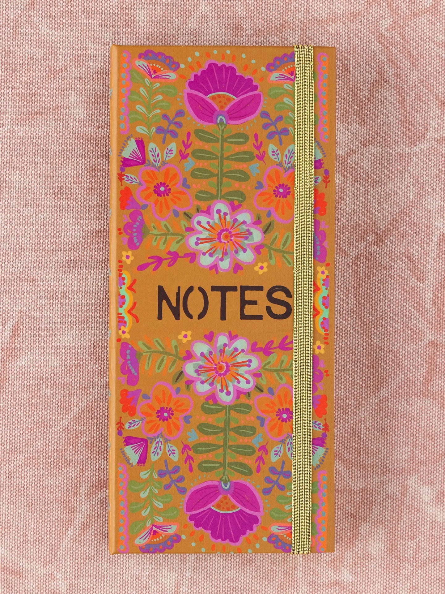 Natural Life Sticky Note Book - Mustard Folk Flower - Lace and Grace Boutique