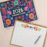 Natural Life 2026 Appointment Calendar - Blue Folk Floral - Lace and Grace Boutique