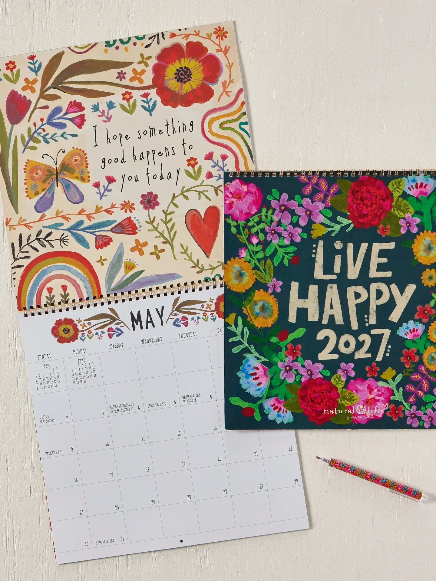 Natural Life 2027 Calendar - Live Happy - Lace and Grace Boutique