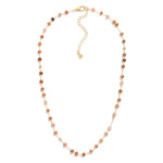 Peach hue beaded dainty necklace.
