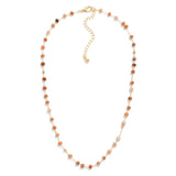 Peach hue beaded dainty necklace.
