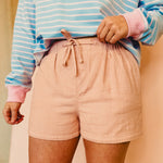 Cotton Twill Shorts - Petal Pink - Lace and Grace Boutique