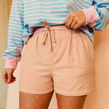Cotton Twill Shorts - Petal Pink - Lace and Grace Boutique