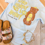 Kind Words Honey Bear Graphic Tee - Chambray - Lace and Grace Boutique