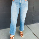KanCan High Rise Slim Wide Jeans - Medium - Lace and Grace Boutique