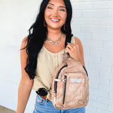 BedStu Beau Sling Backpack - Icicle Rustic Nectar Lux
