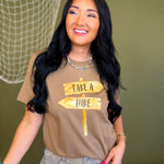 Take A Hike Graphic Tee - Vintage Brown - Lace and Grace Boutique