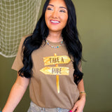 Take A Hike Graphic Tee - Vintage Brown - Lace and Grace Boutique