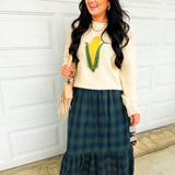 Corn Knit Pullover Sweater - Shell - Lace and Grace Boutique