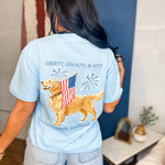 Simply Southern Liberty, Loyalty, & Love Graphic Tee - Ice - Lace and Grace Boutique