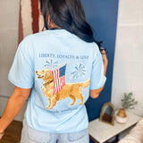 Simply Southern Liberty, Loyalty, & Love Graphic Tee - Ice - Lace and Grace Boutique