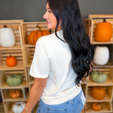 Cozy Season Graphic Tee - Ivory - Lace and Grace Boutique