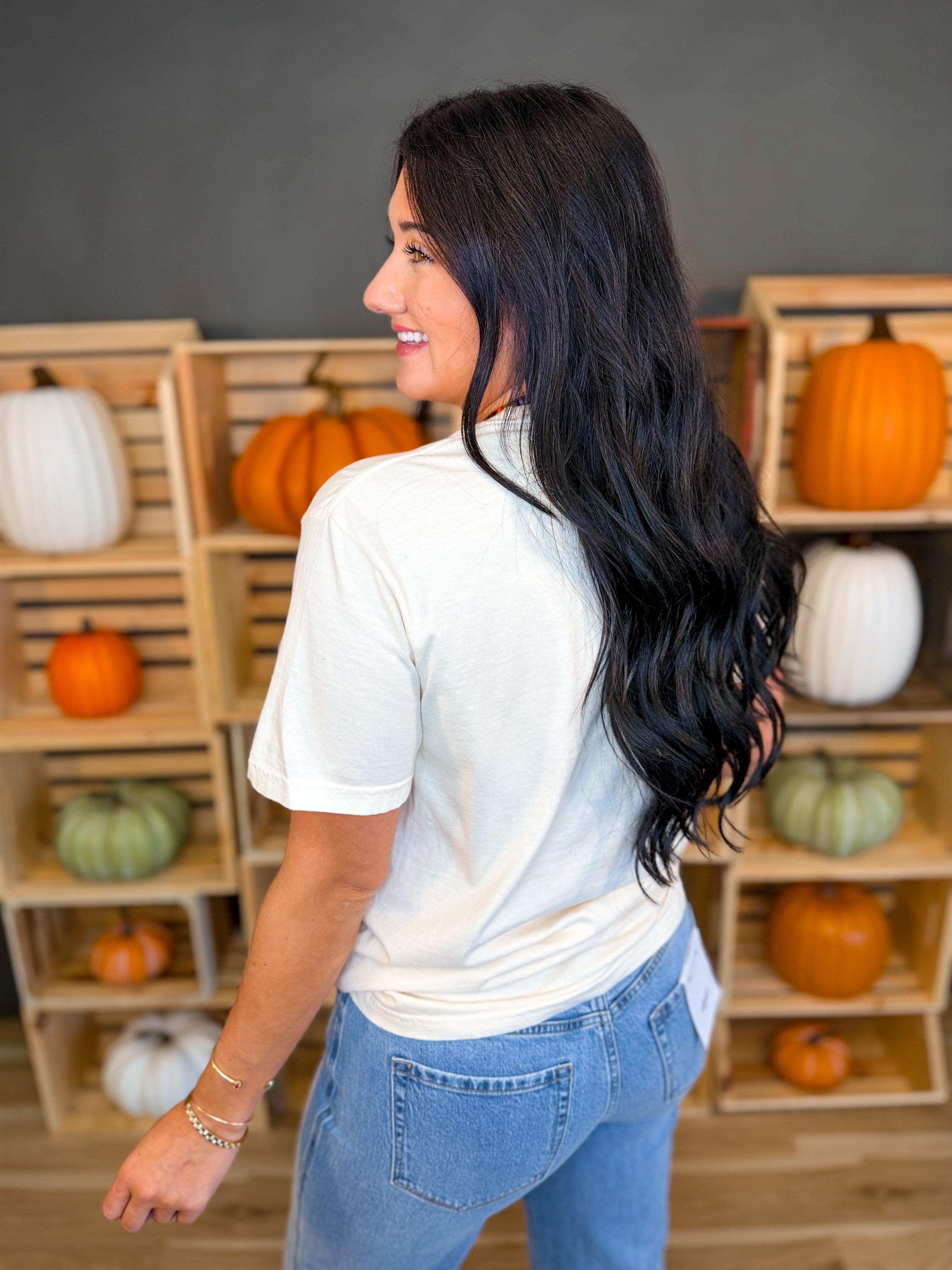 Cozy Season Graphic Tee - Ivory - Lace and Grace Boutique