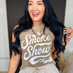 Smoke Show Muscle Crop Top - Faded Brown - Lace and Grace Boutique
