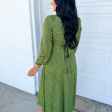 Floral Print Button Front Maxi Dress - Midnight Fern